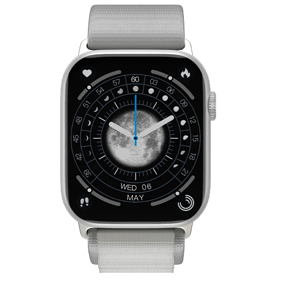 Fire-Boltt Vogue 52.1mm (2.05) Display, Always On Display, Wireless Charging, App GPS Smartwatch  (Black Strap, Free Size)