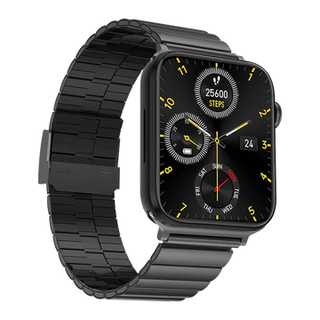 Fire-Boltt Zenith 45.2mm (1.78) AMOLED,Luxury Smart Watch, Bluetooth Calling Rotating Crown Smartwatch  (Black SS Strap, Free Size)