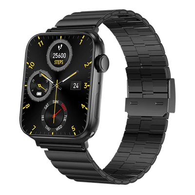 Fire-Boltt Zenith 45.2mm (1.78) AMOLED,Luxury Smart Watch, Bluetooth Calling Rotating Crown Smartwatch  (Black SS Strap, Free Size)