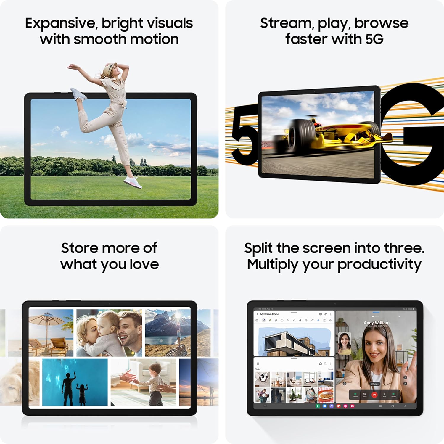 Samsung Galaxy Tab A9+ 27.94 cm (11.0 inch) Display, RAM 8 GB, ROM 128 GB Expandable, Wi-Fi Tablet, Gray