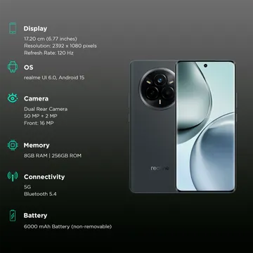 realme 14 Pro 5G (Suede Grey, 256 GB)  (8 GB RAM)