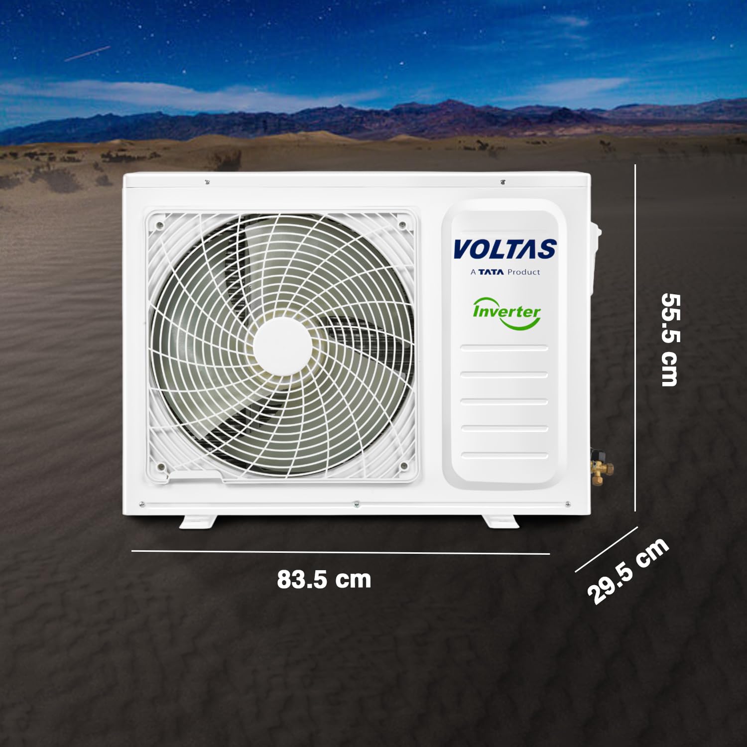 Voltas 1.5 ton 5 Star, Inverter Split AC (Copper, 4-in-1 Adjustable Mode, Anti-dust Filter, 185V Vectra CAR, White)