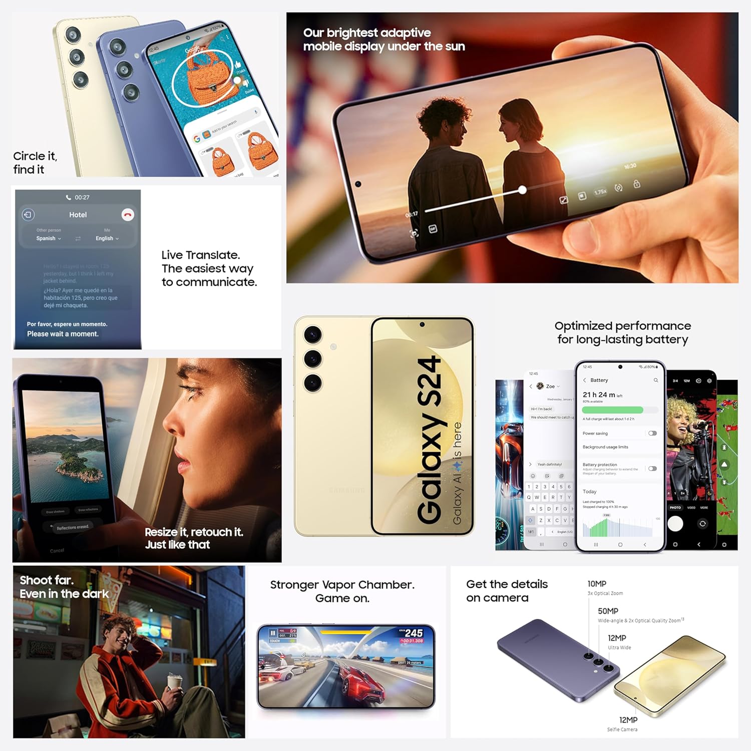 SAMSUNG Galaxy S24 5G (Amber Yellow, 128 GB)  (8 GB RAM)