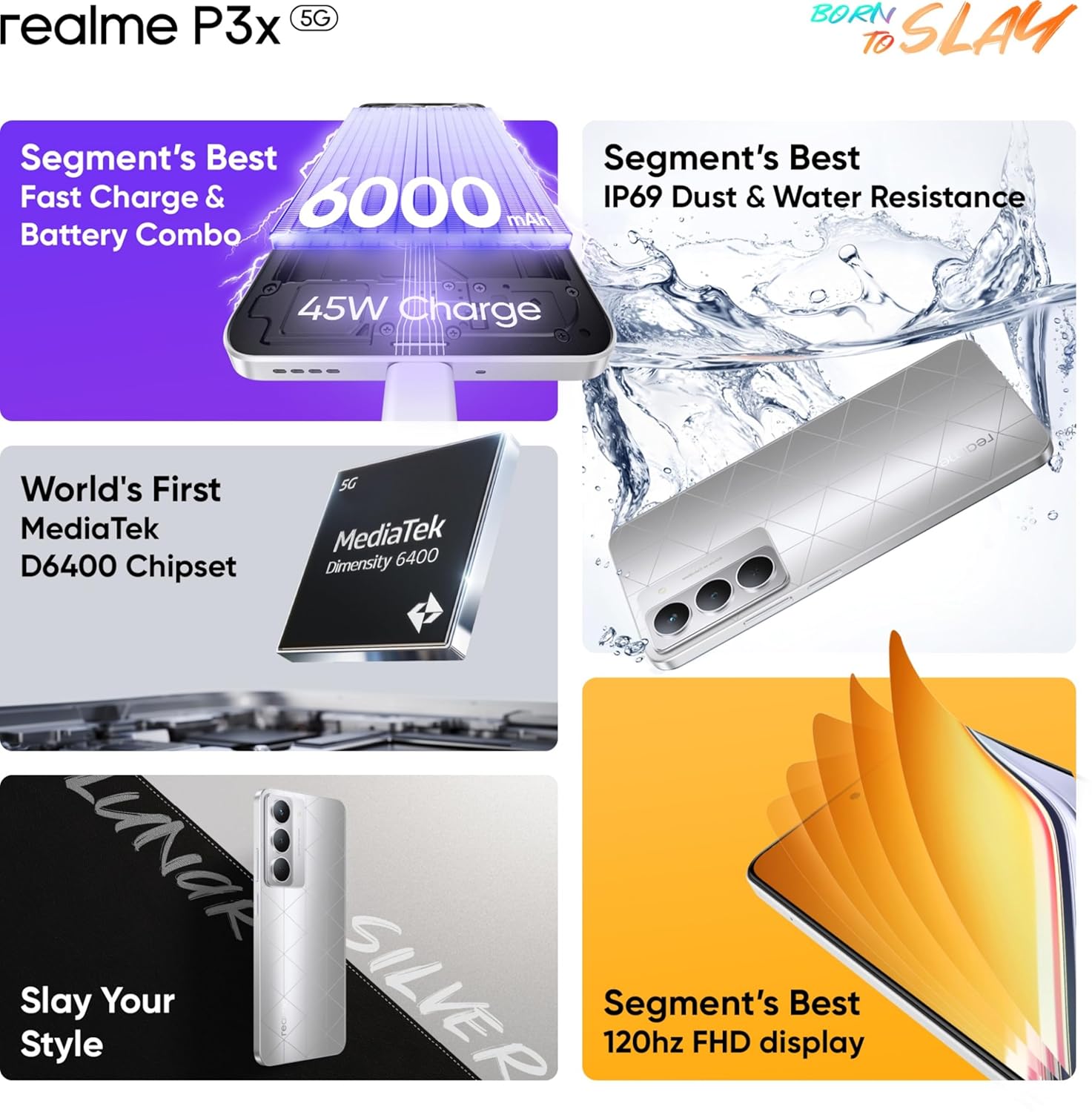 realme P3x 5G (Lunar Silver, 128 GB)  (8 GB RAM)