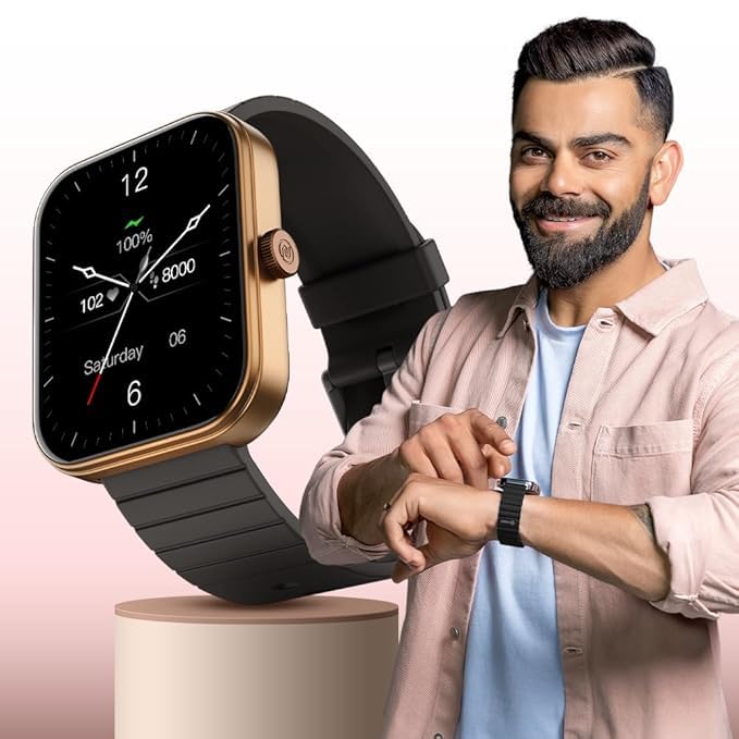 Noise Pulse 3 1.96'' Display, BT Calling, 100 Sports Modes, 150+ Watchfaces Smartwatch  (Mocha Brown Strap, Regular)