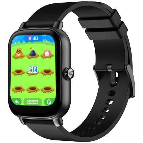 Noise Icon Buzz 1.69" Display with Bluetooth Calling, Built-In Games, Voice Assistant Smartwatch  (Jet Black Strap, Regular)