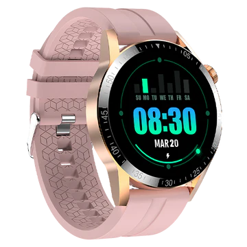 Fire-Boltt Talk Ultra 35.3mm (1.39) Round Color HD Display Bluetooth Calling & Metal Body Smartwatch  (Pink Strap, Regular)