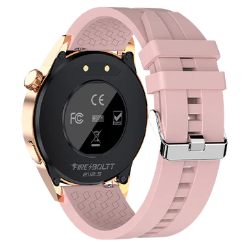 Fire-Boltt Talk Ultra 35.3mm (1.39) Round Color HD Display Bluetooth Calling & Metal Body Smartwatch  (Pink Strap, Regular)