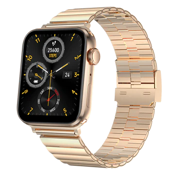 Fire-Boltt Visionary Ultra 1.78" AMOLED, Stainless Steel Luxury Smart Watch, Bluetooth Calling with Rotating Crown, 100+ Sports Mode, TWS Connection (Gold)
