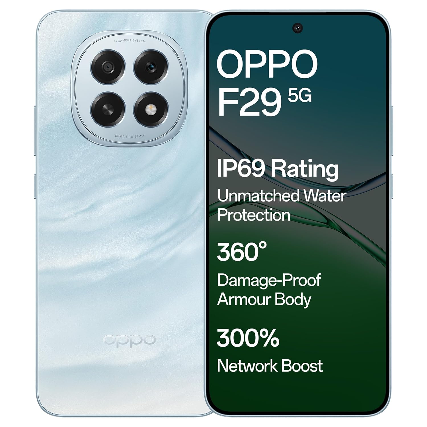 OPPO F29 5G (Glacier Blue, 256 GB)  (8 GB RAM)