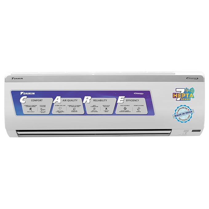 Daikin 2023 Model 1.5 Ton 3 Star Split Inverter AC with PM 2.5 Filter - White (MTKL50UV16VAF/RKL50UV16VAF, Copper Condenser)