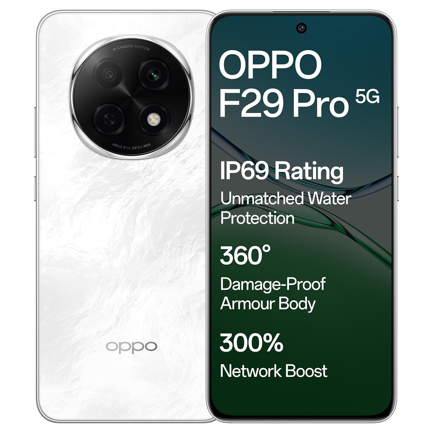 OPPO F29 Pro 5G (Marble White, 256 GB)  (12 GB RAM)