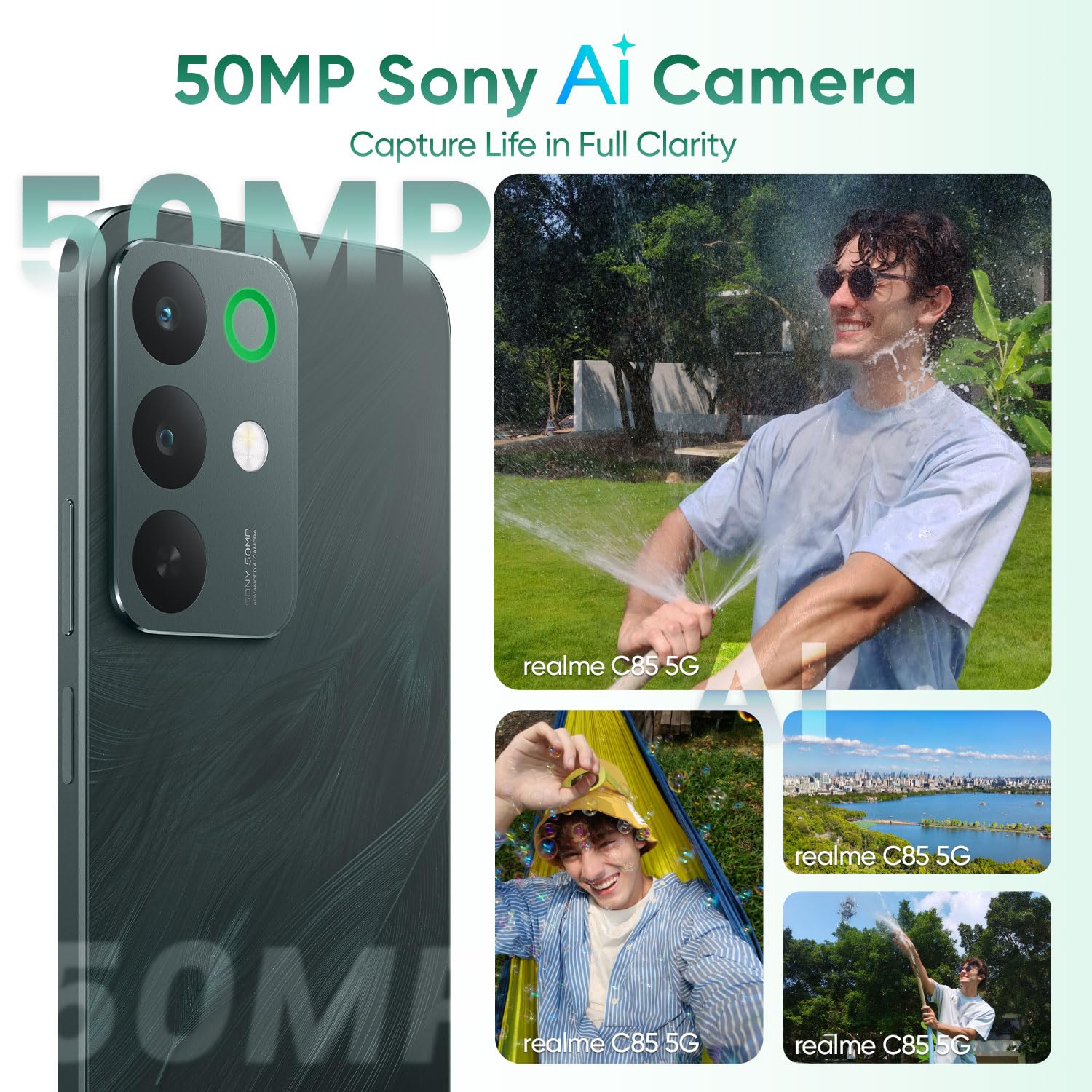 realme C85 5G (Peacock Green, 128.0 GB)  (4 GB RAM)