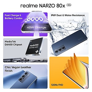realme Narzo 80x 5G (Deep Ocean, 128 GB)  (6 GB RAM)
