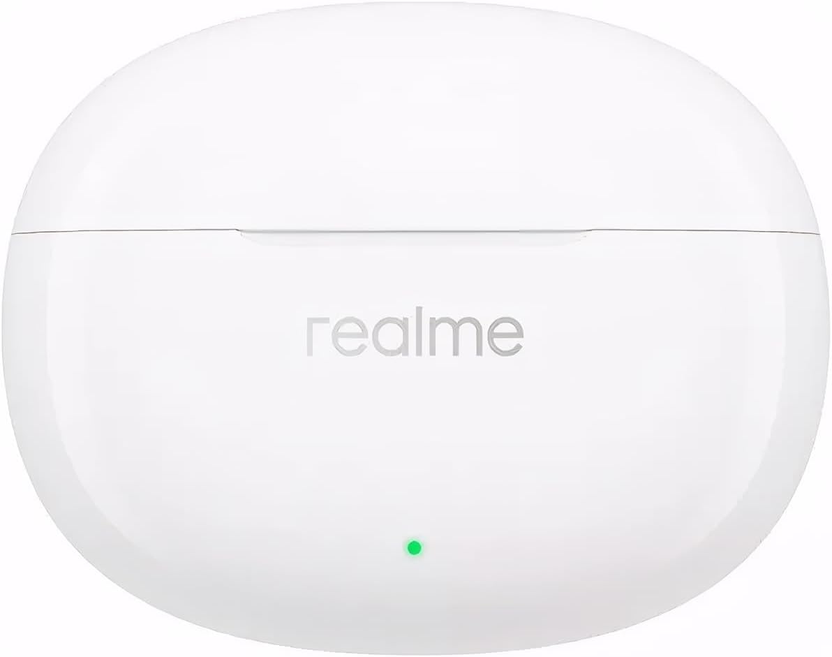realme Buds T110 (RMA2306) with AI ENC for calls, 38 hours of Playback and Deep Bass Bluetooth  (Pop White, True Wireless)