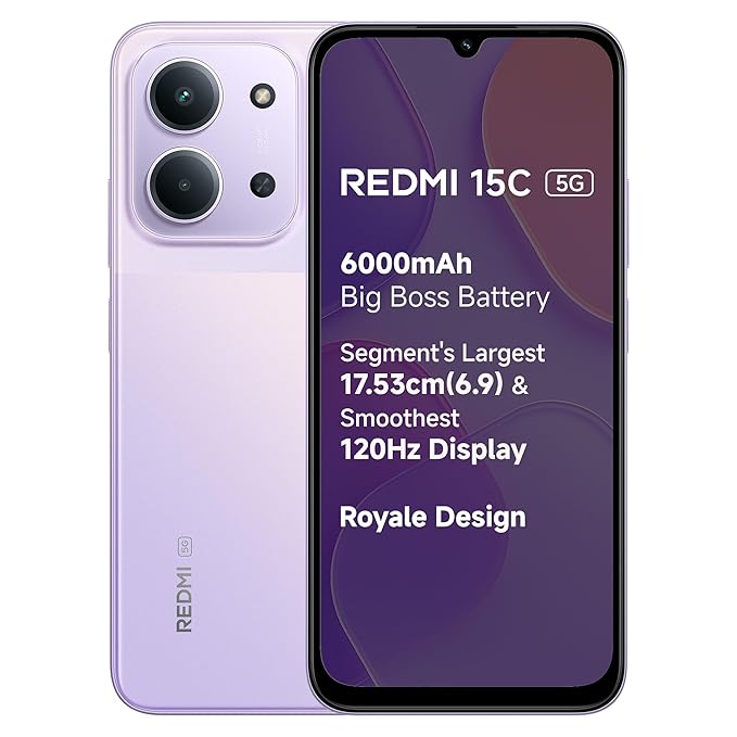 REDMI 15C 5G (Dusk Purple, 128 GB)  (4 GB RAM)
