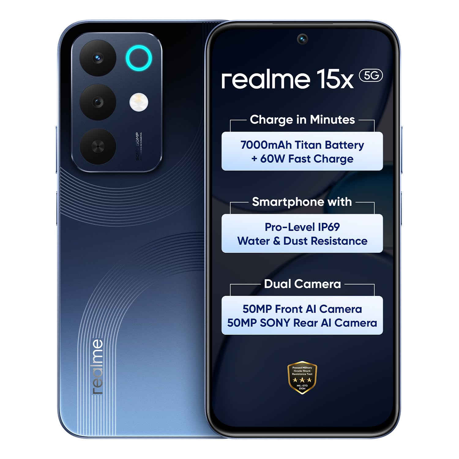 Realme 15x 5G (Marine Blue, 128 GB)  (6 GB RAM)