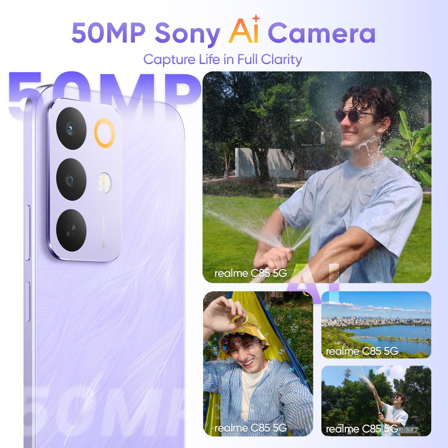 realme C85 5G (Parrot Purple, 128.0 GB)  (6 GB RAM)