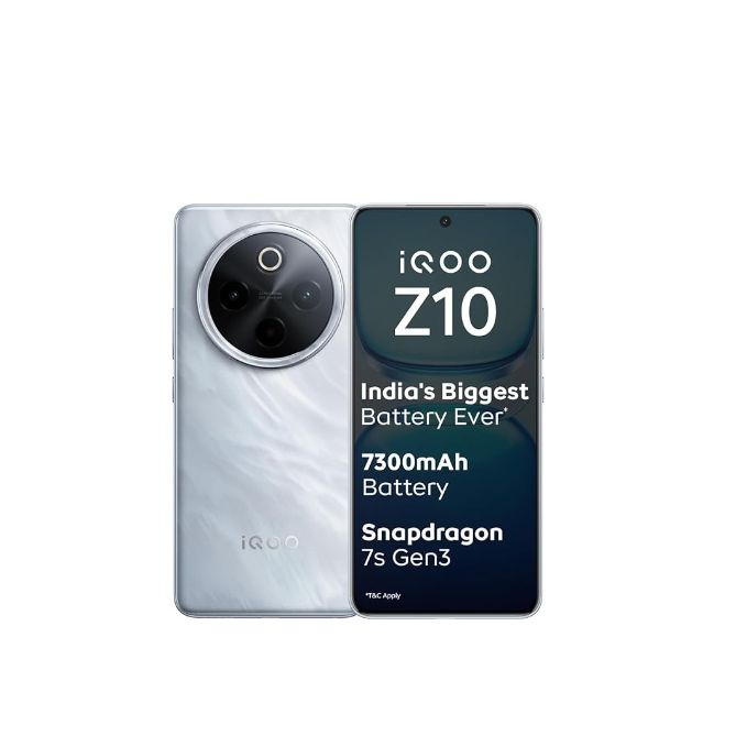 Share IQOO Z10 5G (Glacier Silver / Silver, 256 GB) (12 GB RAM)