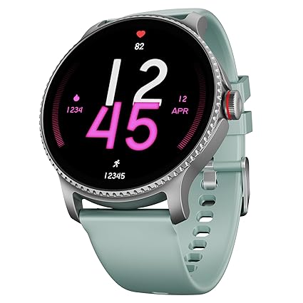 boAt Lunar Discovery w/ Turn by Turn Navigation, 3.53 cm HD Display & BT Calling Smartwatch  (Mint Green Strap, Free Size)