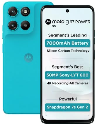 MOTOROLA g67 power 5G (Pantone Curacao Blue, 128 GB)  (8 GB RAM)