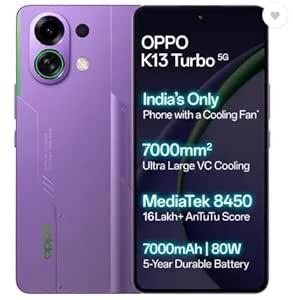 OPPO K13 Turbo 5G (Purple Phantom, 128 GB)  (8 GB RAM)
