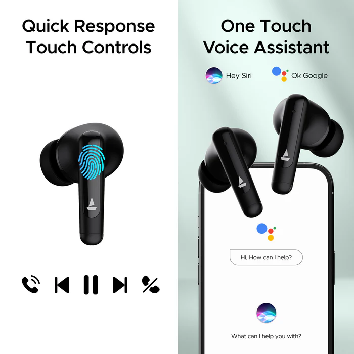 boAt Airdopes 161 ANC w/ Active Noise Cancellation(32dB),50HRS Playback & ASAP Charge Bluetooth  (Green, True Wireless)