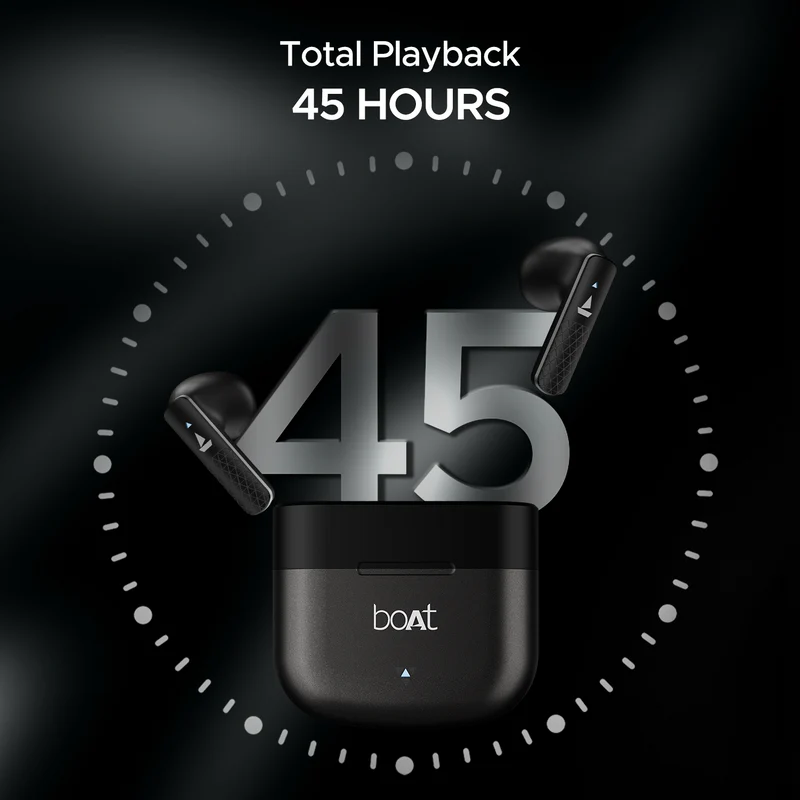 boAt Airdopes 91 Prime, 45H Battery, ENx, ASAP Charge, Stream Ad Free Music via App Bluetooth 