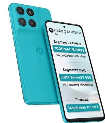 MOTOROLA g67 power 5G (Pantone Curacao Blue, 128 GB) (8 GB RAM)
