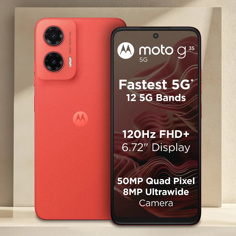 Motorola SmartpMotorola g35 5G (Guava Red, 128 GB) (8 GB RAM) 