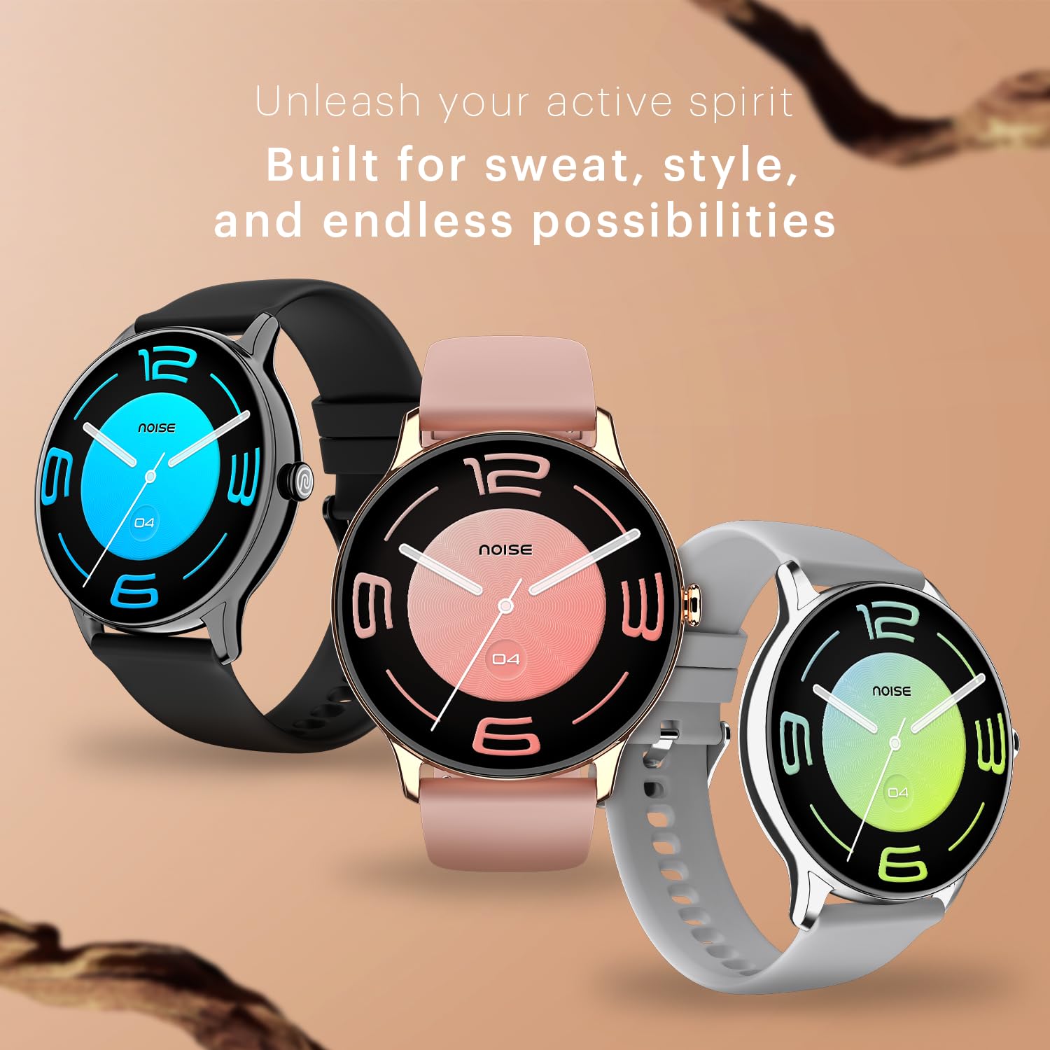 Noise Twist  1.39'' Display, Bluetooth Calling, Metallic Finish, 100 Sports Modes Smartwatch  (Silver Grey Strap, Regular)