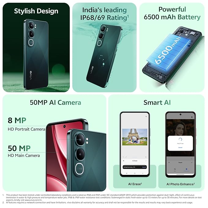 vivo Y31 5G (Diamond Green, 128 GB)  (6 GB RAM)