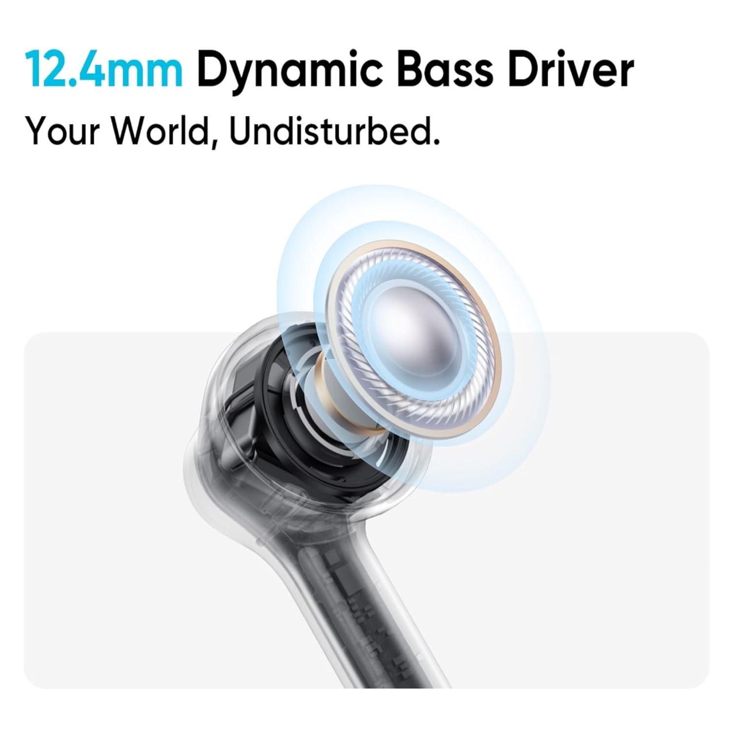 realme Buds T200x with 25dB ANC,12.4mm Dynamic Bass Drivers,48Hrs Playback, BT5.4, IP55 Bluetooth  (Frost Blue, True Wireless)