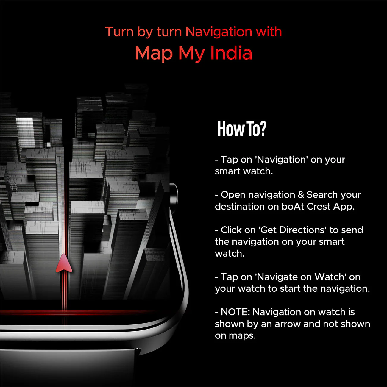 boAt Storm call 3 w/TBT Navigation,Watch Face Studio,1.83''(4.6 cm)HD Display,QR Tray Smartwatch  (Active Black Strap, Free Size)