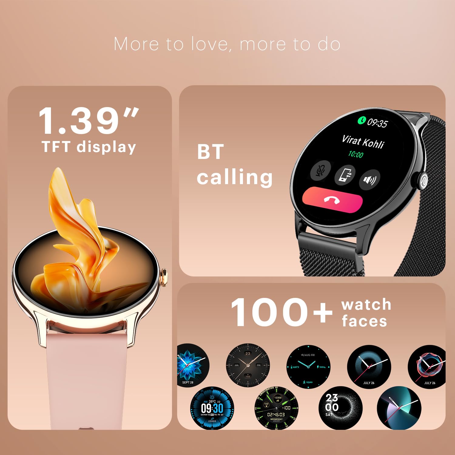 Noise Twist  1.39'' Display, Bluetooth Calling, Metallic Finish, 100 Sports Modes Smartwatch  (Silver Grey Strap, Regular)