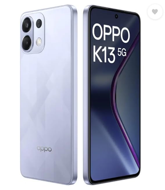 OPPO K13 5G with 7000mAh and 80W SUPERVOOC Charger In-The-Box (Icy Purple, 128 GB)  (8 GB RAM)