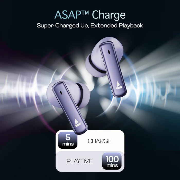 boAt Airdopes 181 Pro, 100H Battery, ENx,LED Display, Stream Ad Free Music via App Bluetooth  