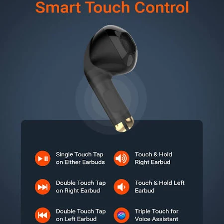 Fire-Boltt Fire Pods Ninja G201 Earbuds TWS IWP HD Calls, Quick Charge 24hrs playback Bluetooth  (Black, True Wireless)