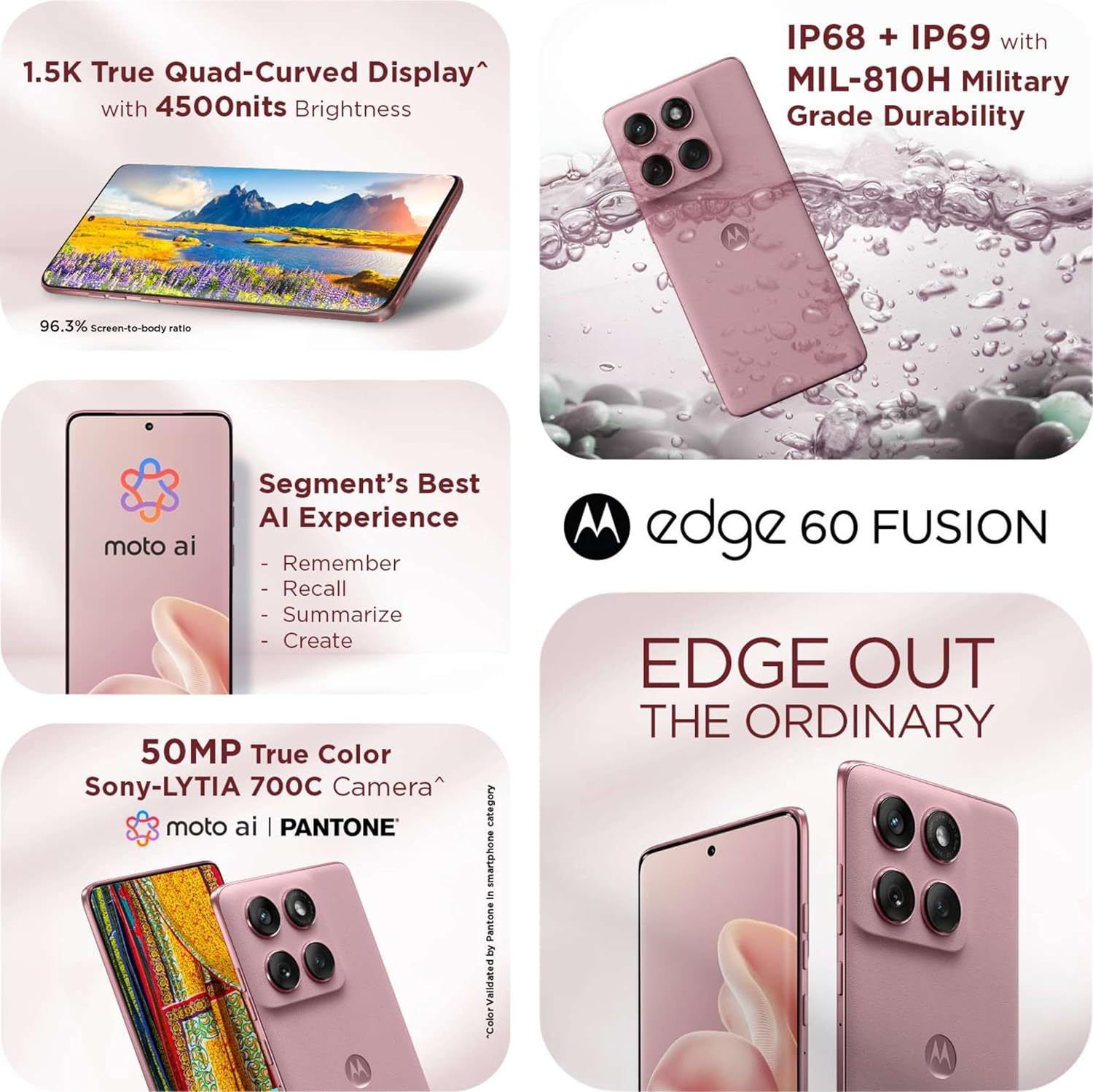 MOTOROLA Edge 60 Fusion 5G (PANTONE Zephyr, 256 GB)  (8 GB RAM)