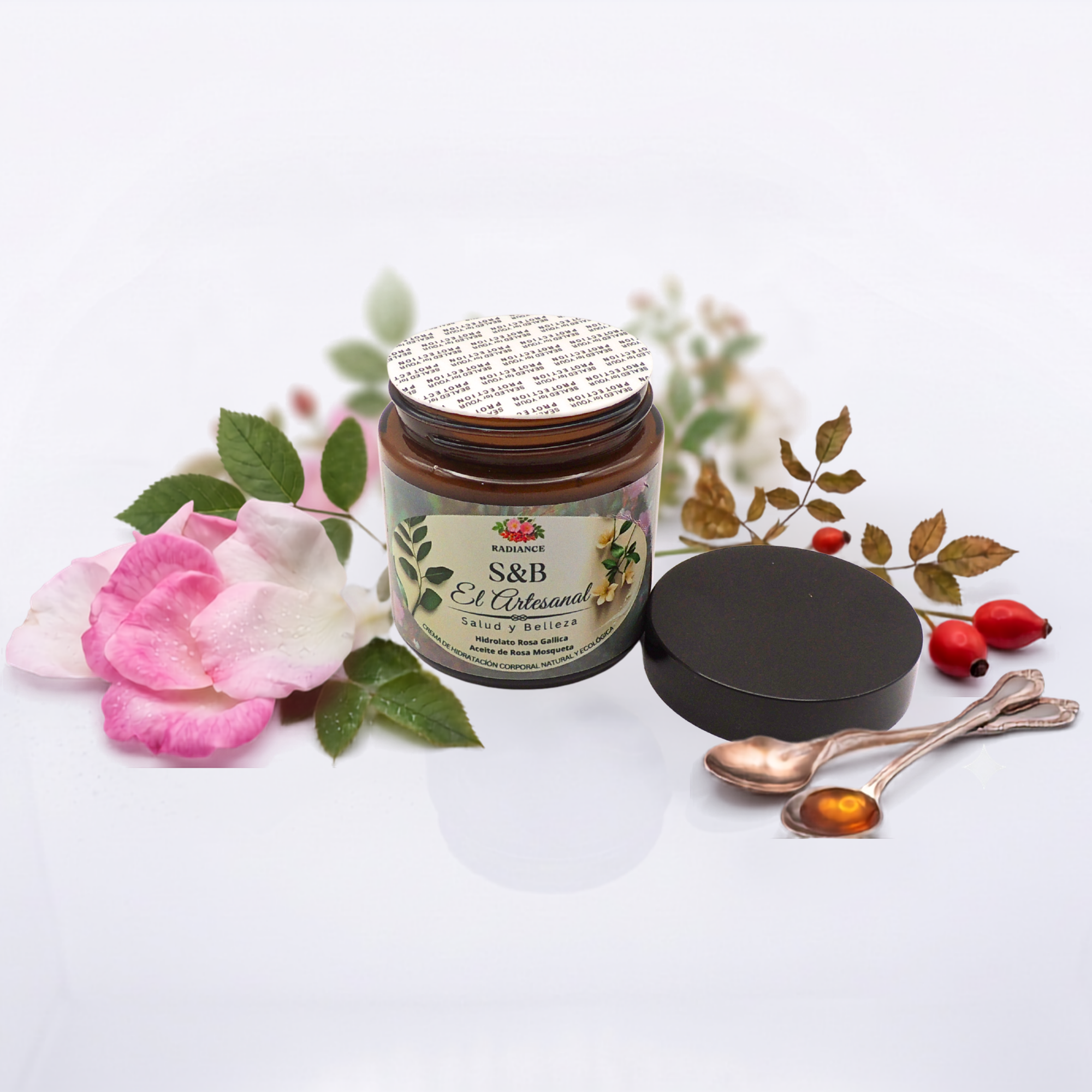 RADIANCE - Crema de Hidratación Facial con Hidrolato Rosa Gallica y Aceite de Rosa Mosqueta