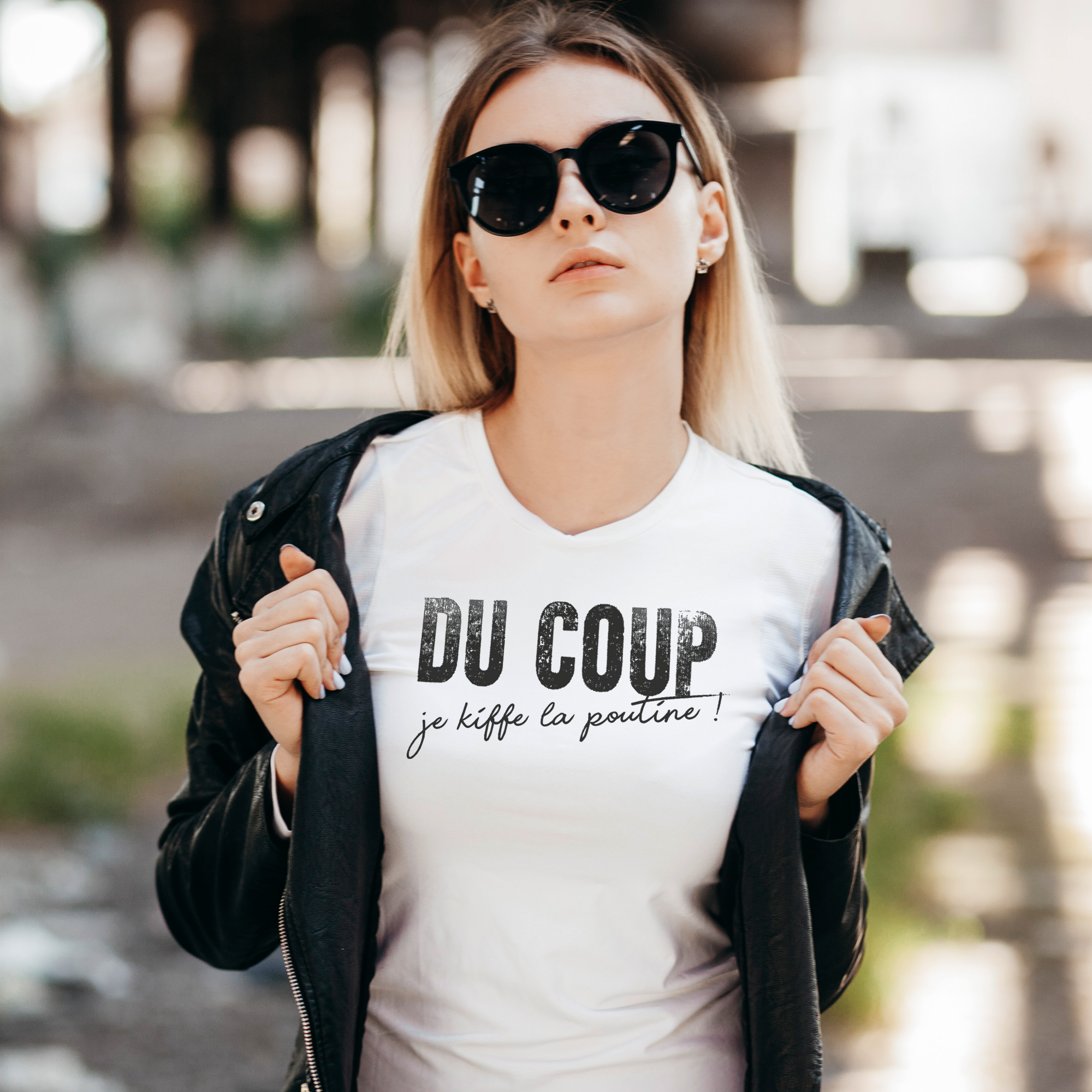 T-shirt "DU COUP je kiffe la poutine"
