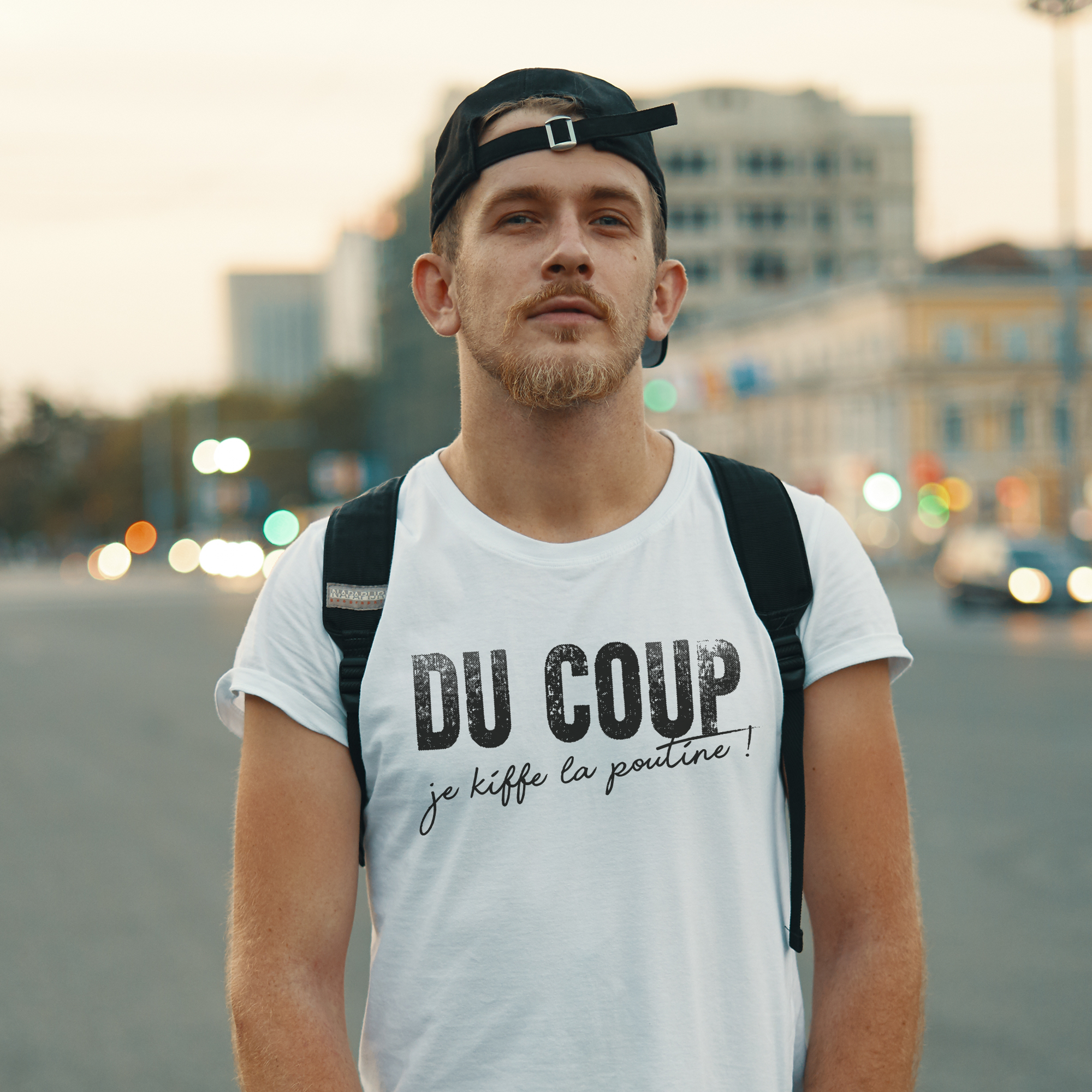 T-shirt "DU COUP je kiffe la poutine"