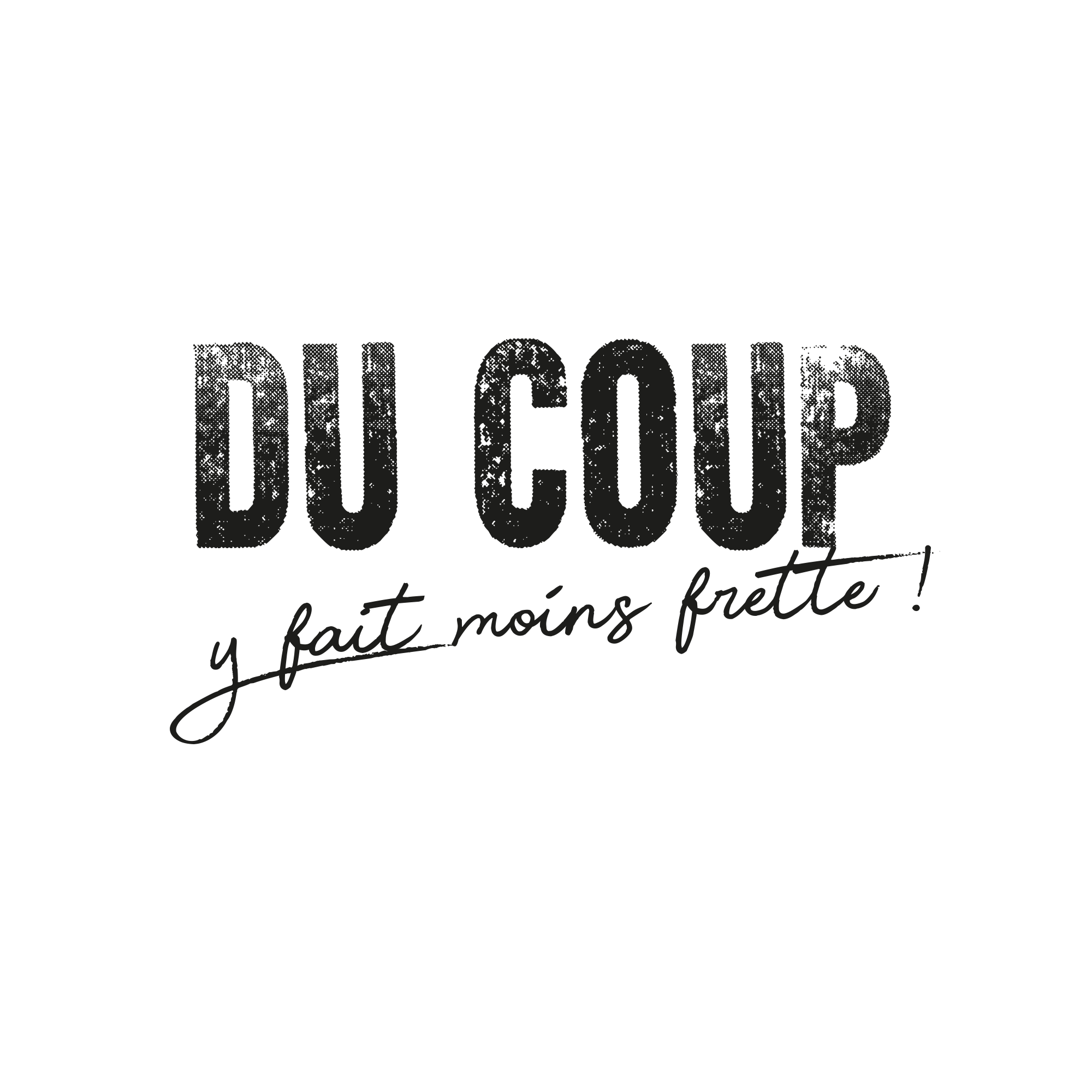 Sac fourre-tout en toile "DU COUP y fait moins frette"