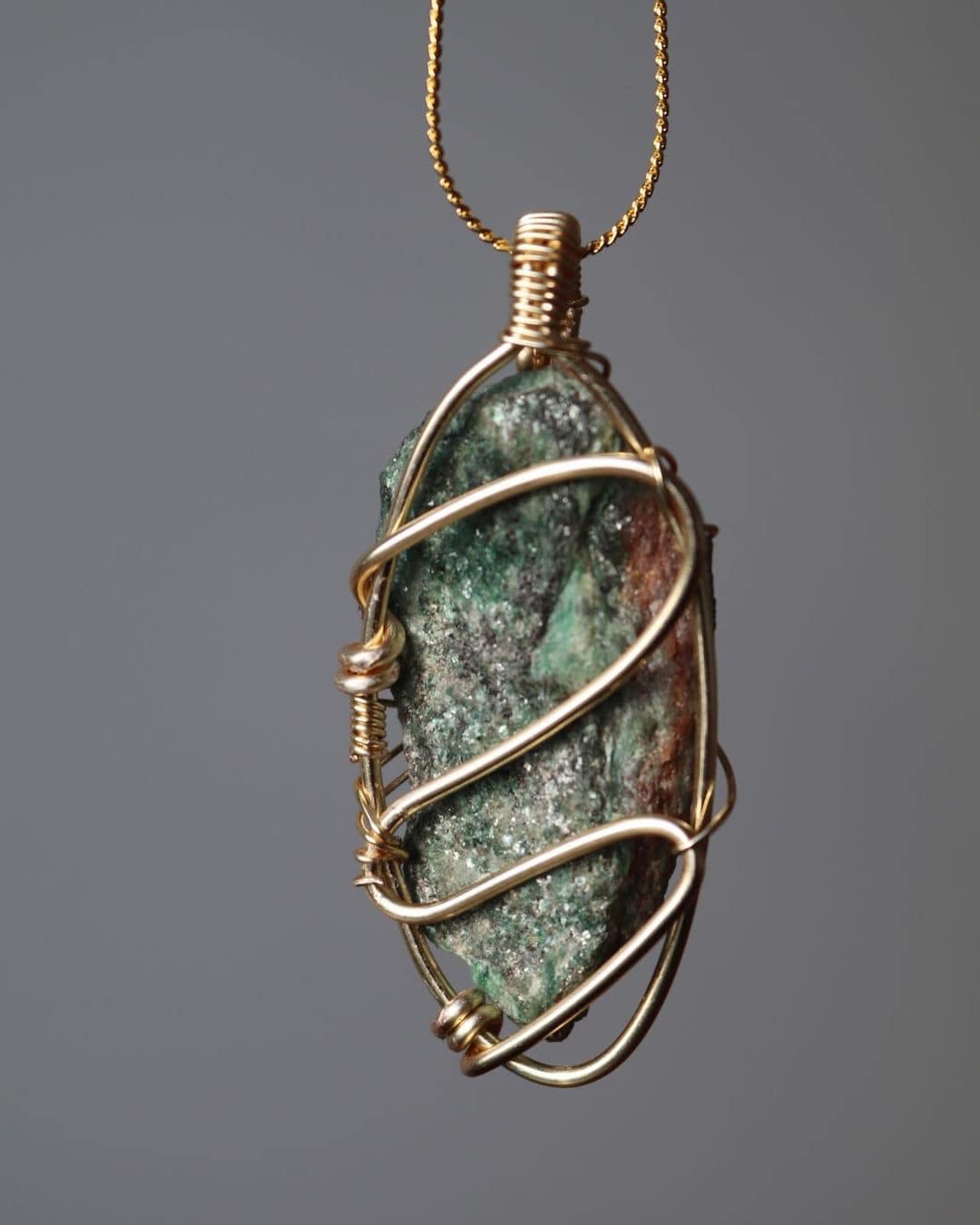Fuschite stone necklace