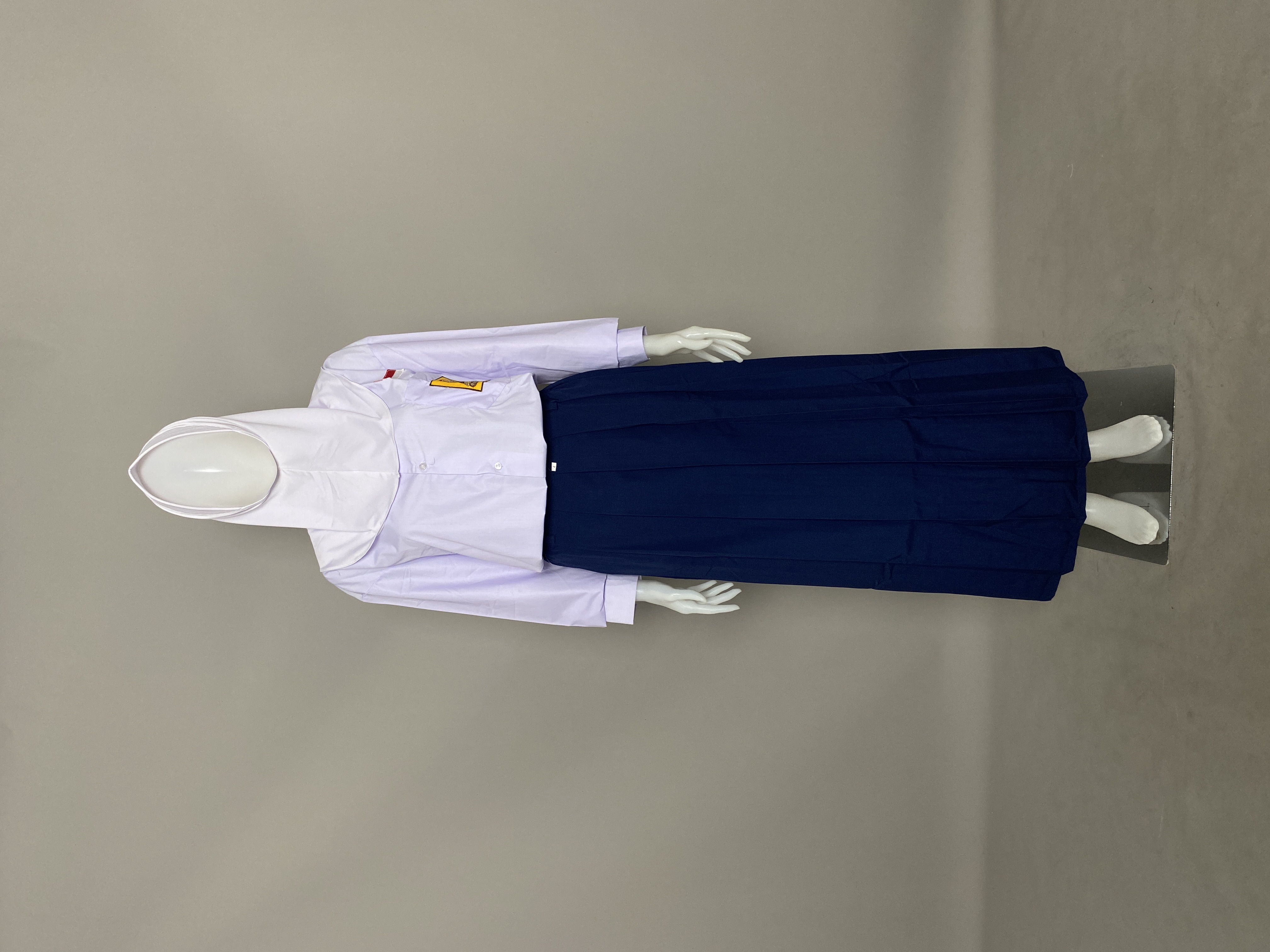 Kemeja Putih Biru Bahan TC