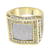 Full Gold with Diamond Square Ring size 9