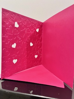 Carte Petits Coeurs Rose vif