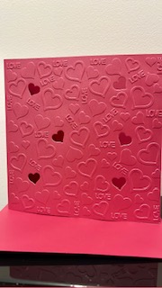 Carte Petits Coeurs Rose vif