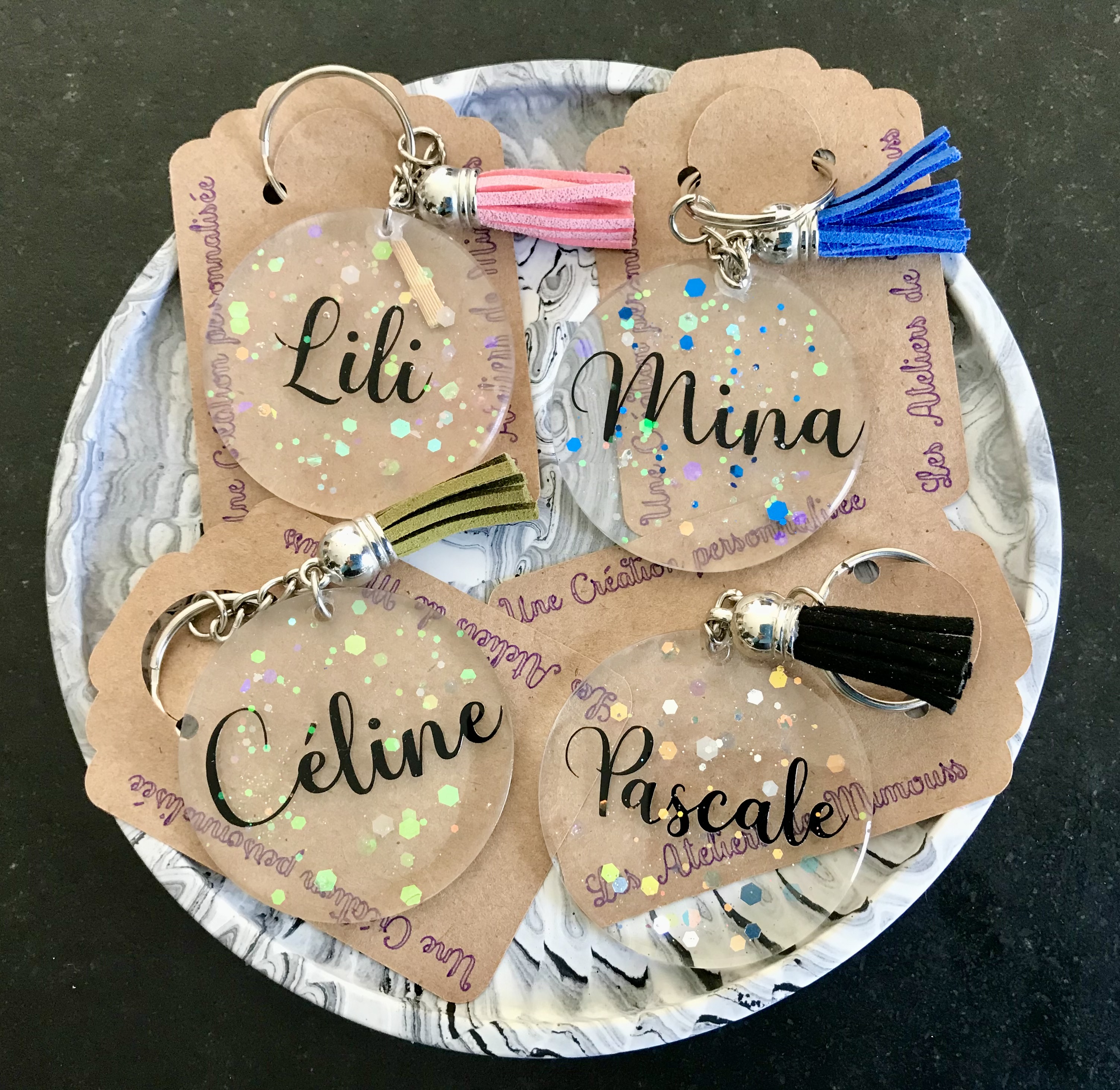 Porte-clés Prénom personnalisé Vinyle
