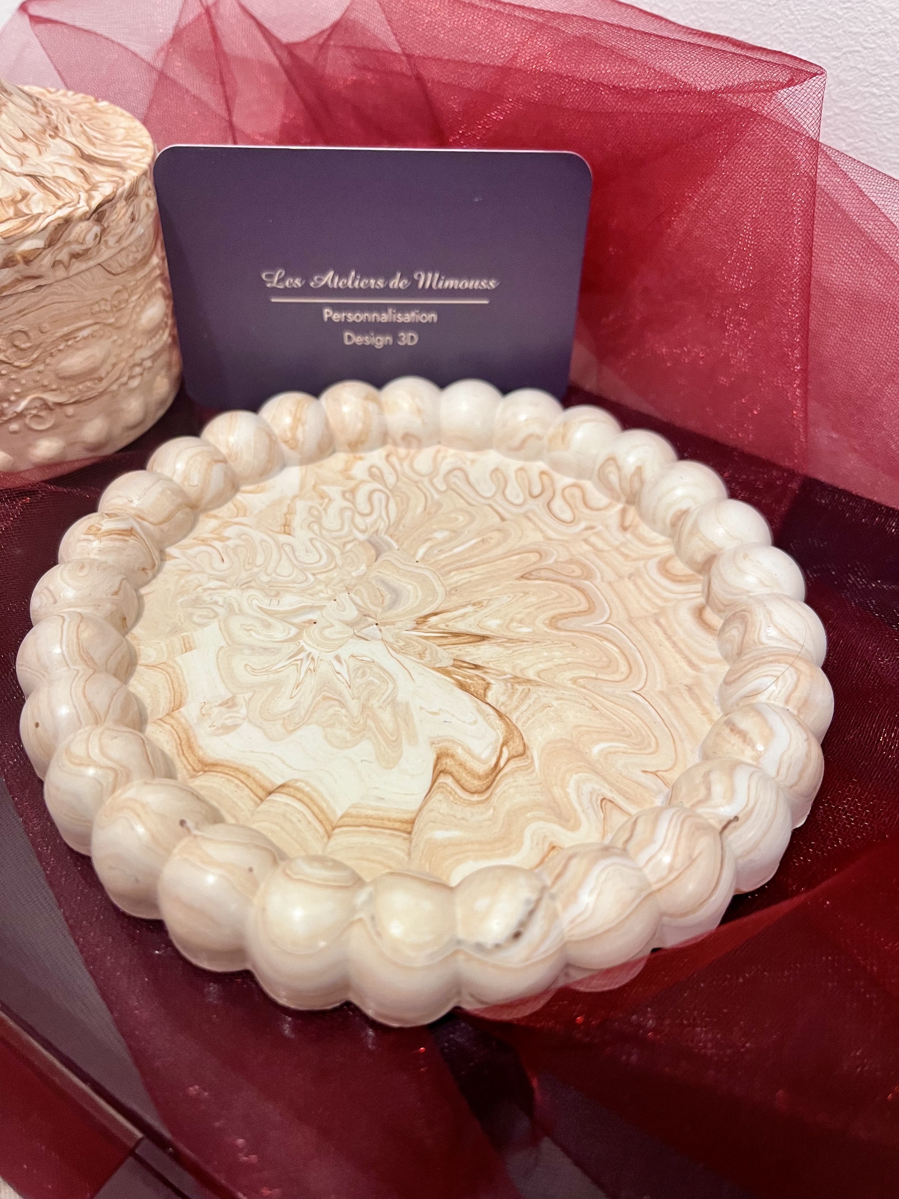 Set 3 pièces Jesmonite Sienna Bubble